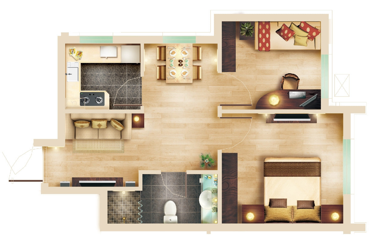 15 Types of Interior Design Layouts Photoshop PSD Template V.3
