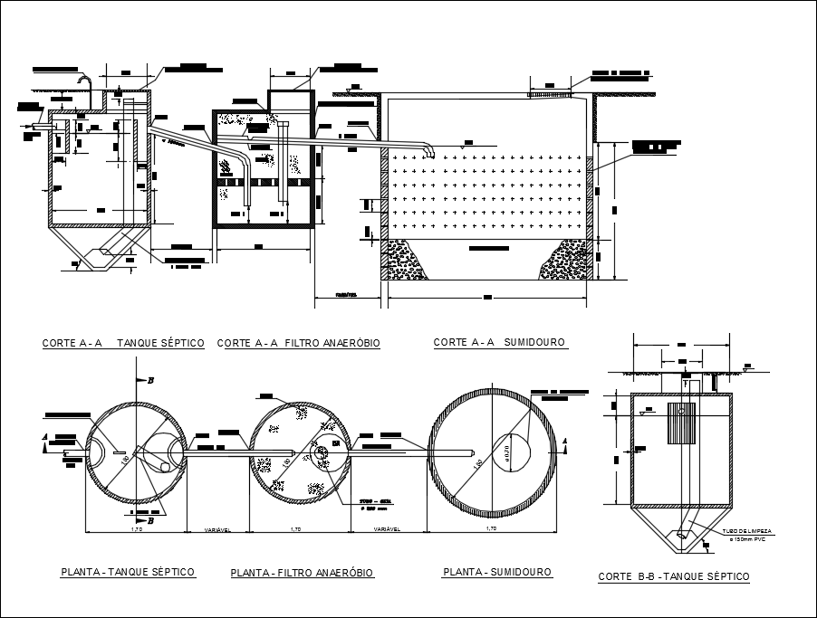 Sanitary blocks filter sink design drawing