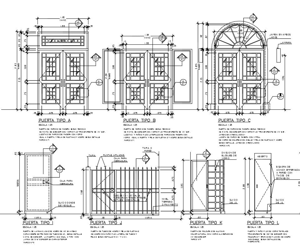 Download various type of Steel door and window cad dwg files inlcude elevations and sections of door and window