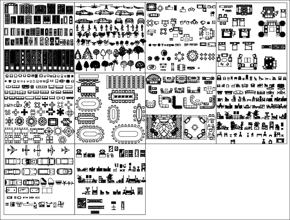 Furniture autocad plans