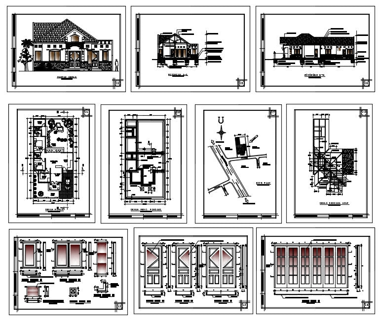 All detail include like lay-out, electric detail, ceiling detail, interior design, architectural lay-out, plan, elevation, door & windows design etc.