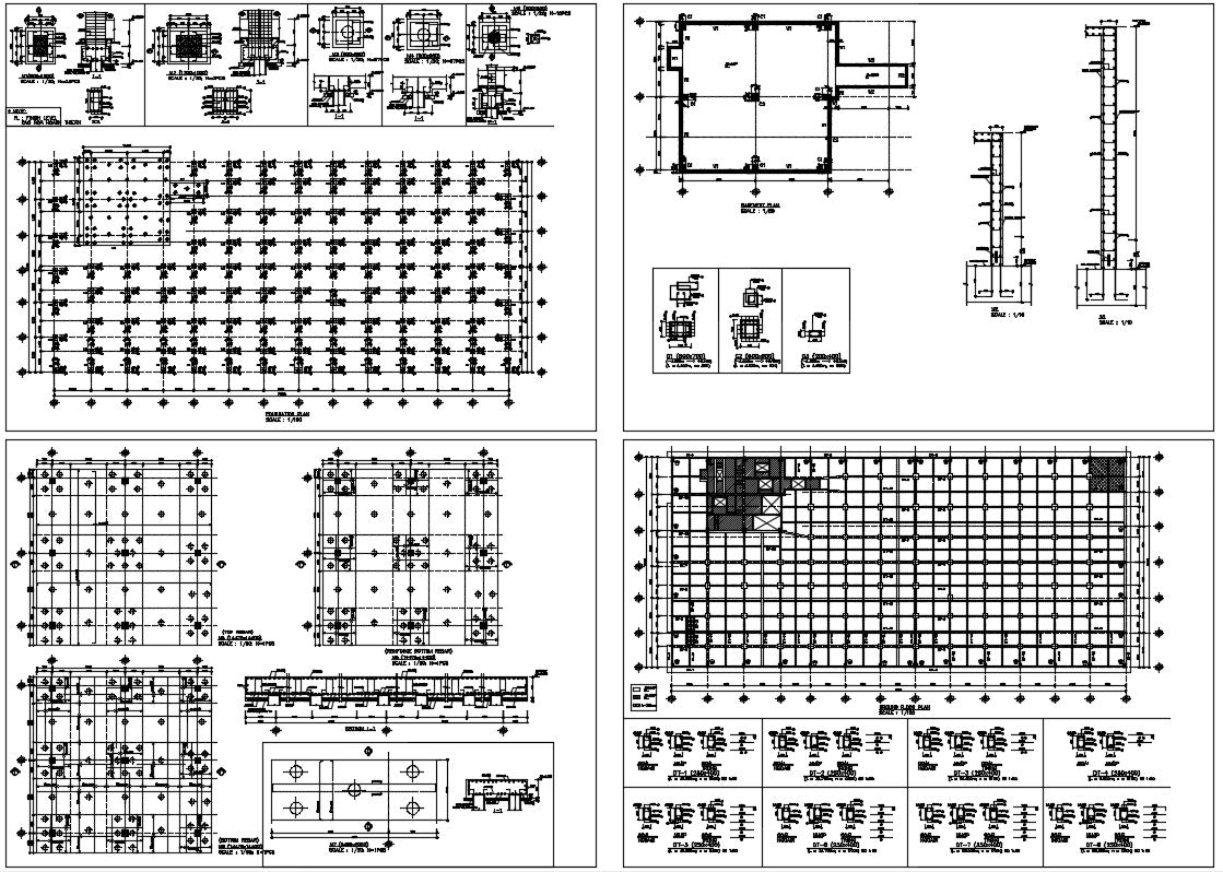 Structure detail for House with column & Beam design, slab detail, construction detail, electric lay-out, steel bar detail.