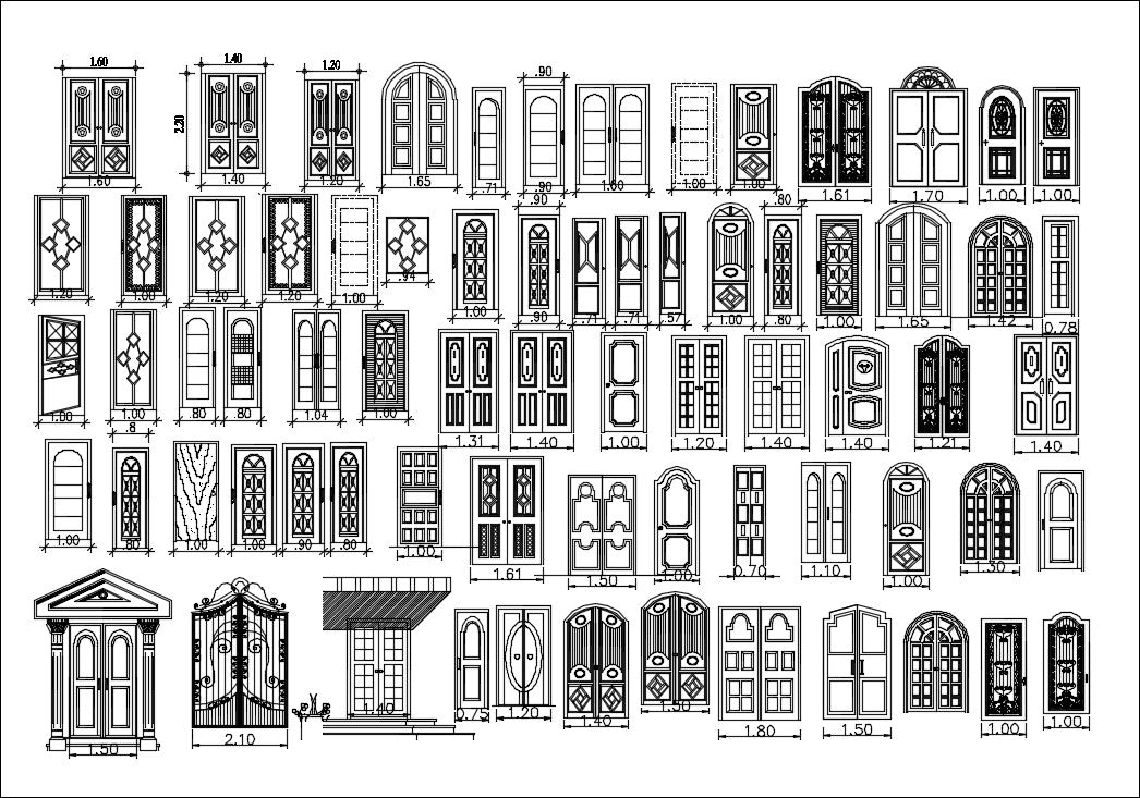 Main door blocks and design