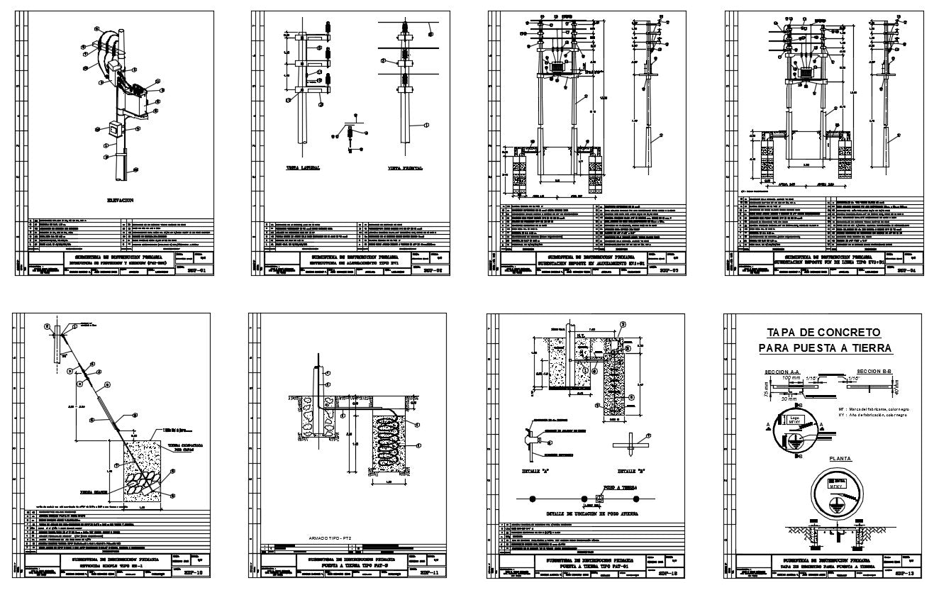 This Primary Distribution sub system detail in DWG file with structure design, & all beam & column detail & slab detail, steel detail etc.