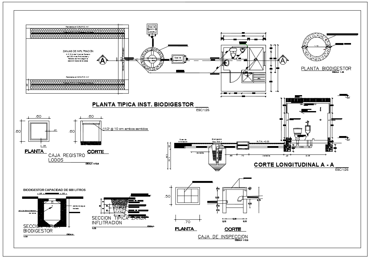 Sanitation latrines architecture detail dwg files