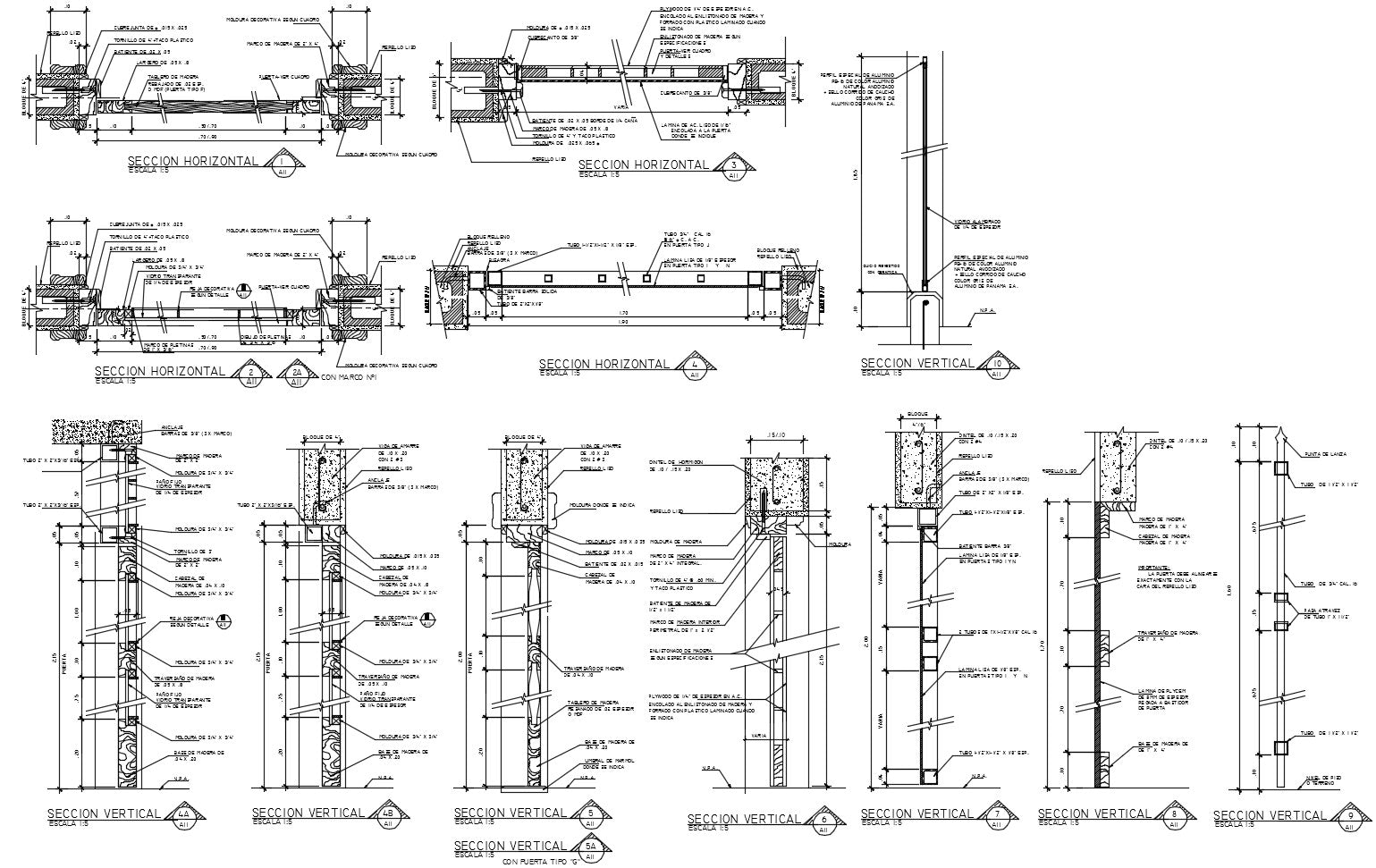 Download various type of Steel door and window cad dwg files inlcude elevations and sections of door and window