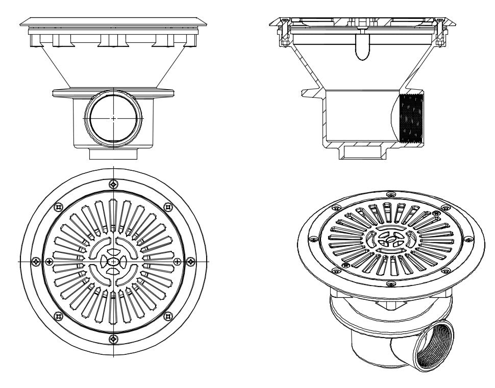 Pool drain detail autocad files