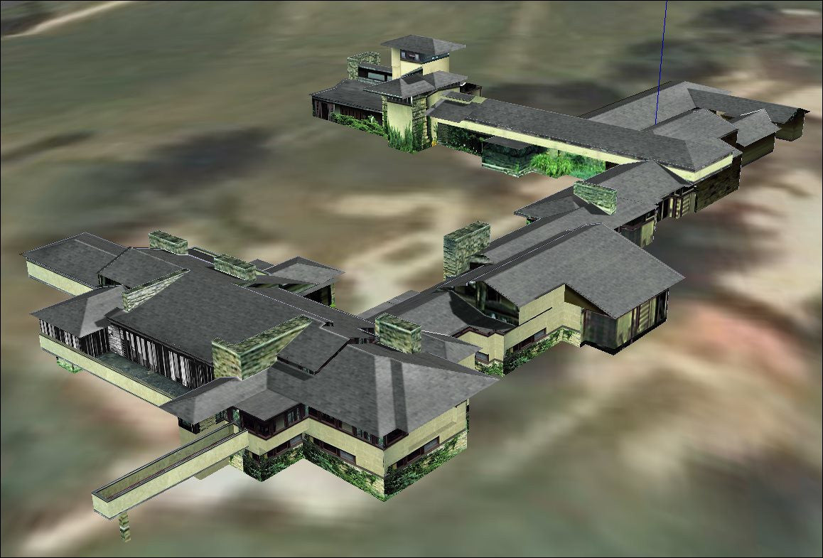 16 Projects of Frank Lloyd Wright Architecture Sketchup 3D Models(Recommanded!!)