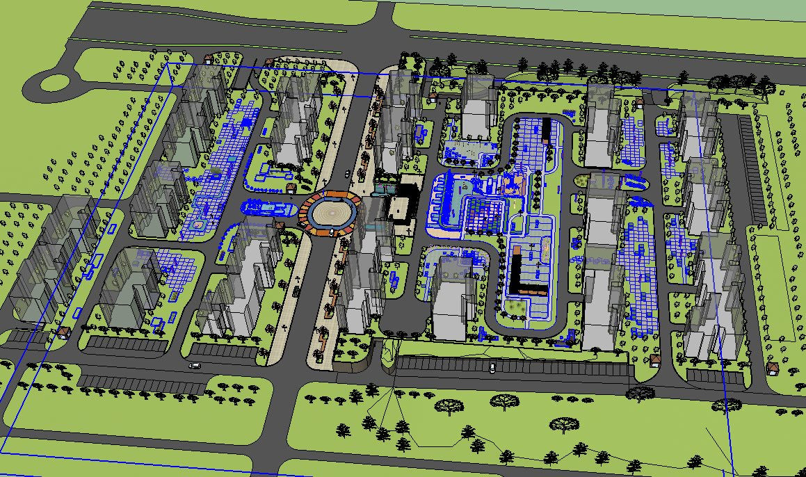 【10 Large-Scale Residential Construction and Landscape Sketchup Models】