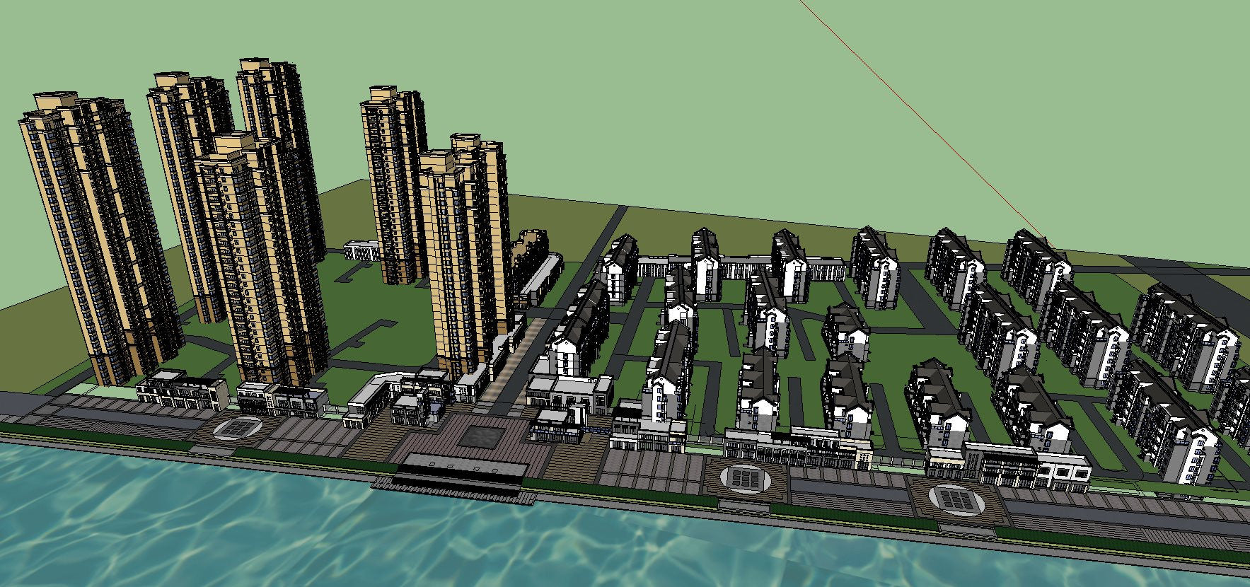 【10 Large-Scale Residential Construction and Landscape Sketchup Models】
