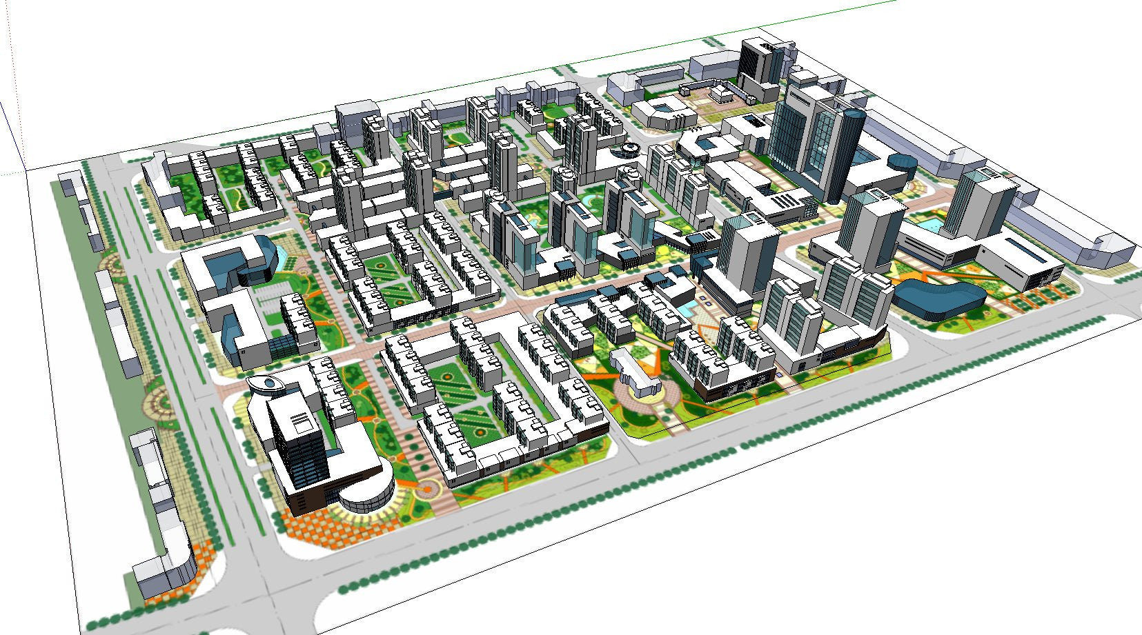 【10 Large-Scale Residential Construction and Landscape Sketchup Models】