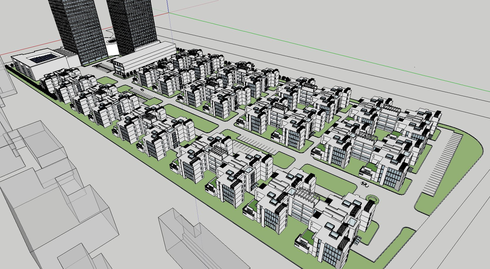【10 Large-Scale Residential Construction and Landscape Sketchup Models】