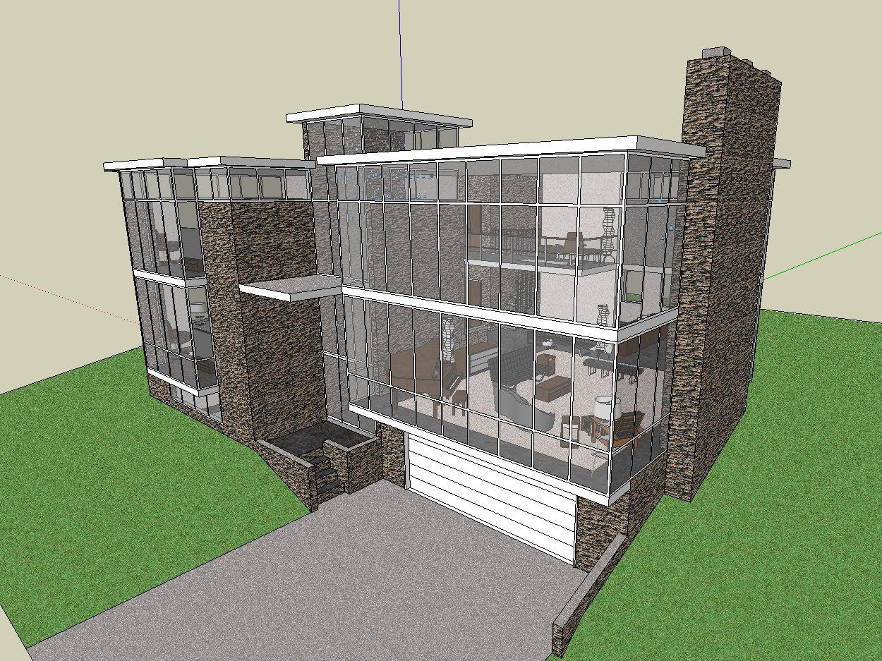 Download 16 Projects of Frank Lloyd Wright Architecture Sketchup 3D Models