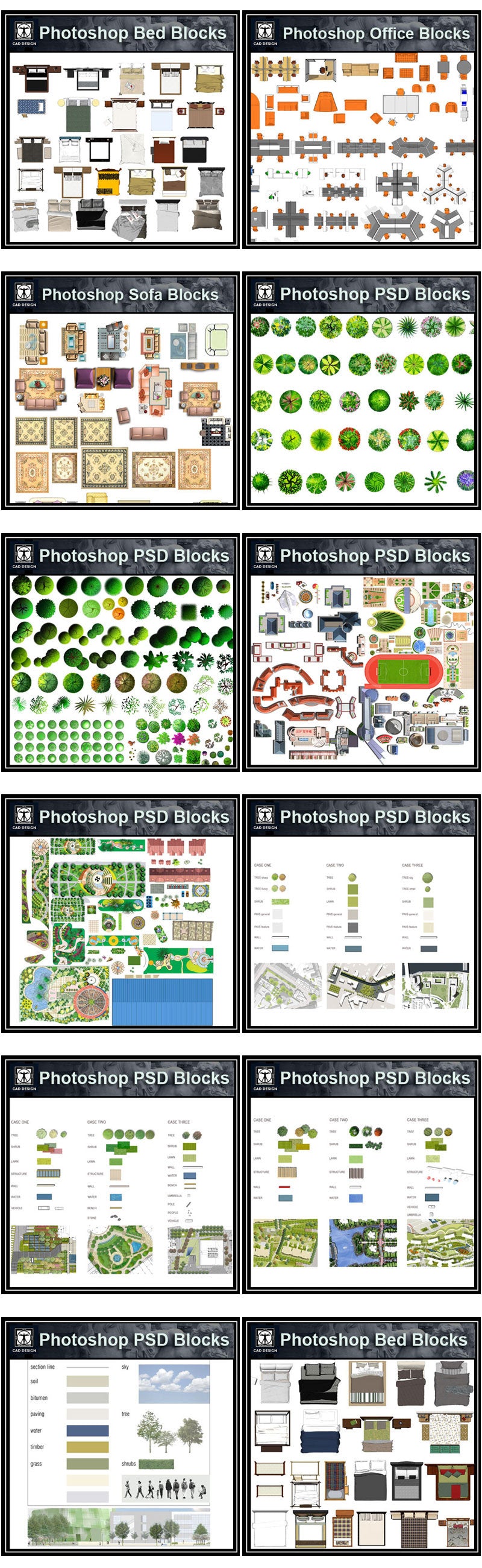 Over 1000 Photoshop PSD Blocks Bundle