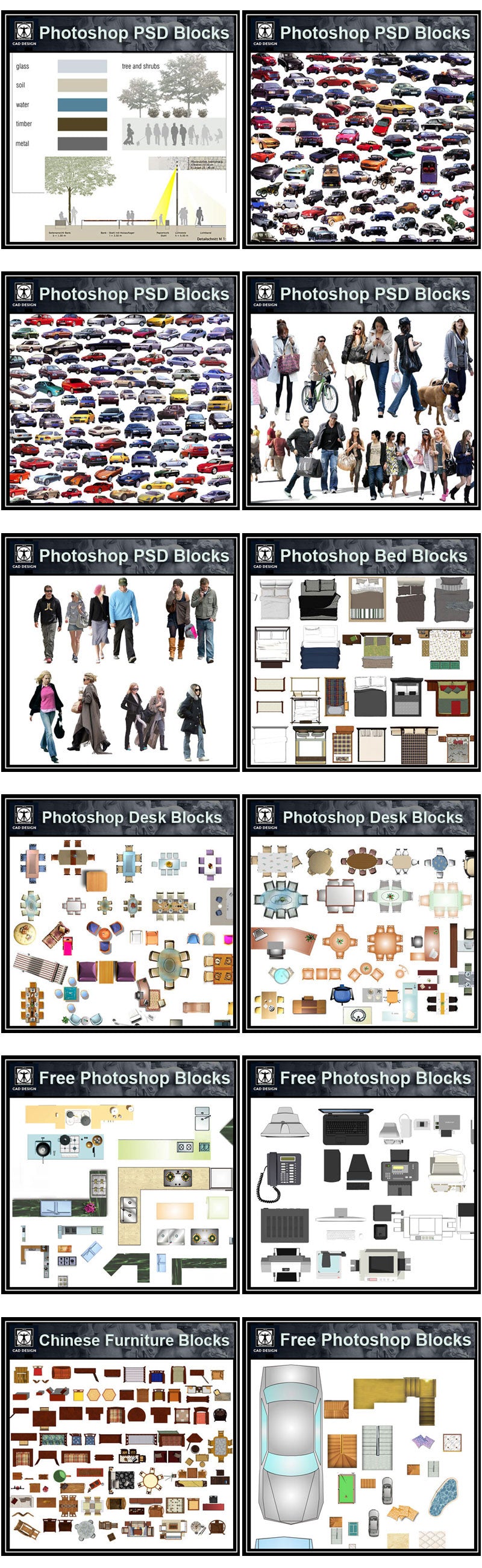 Over 1000 Photoshop PSD Blocks Bundle