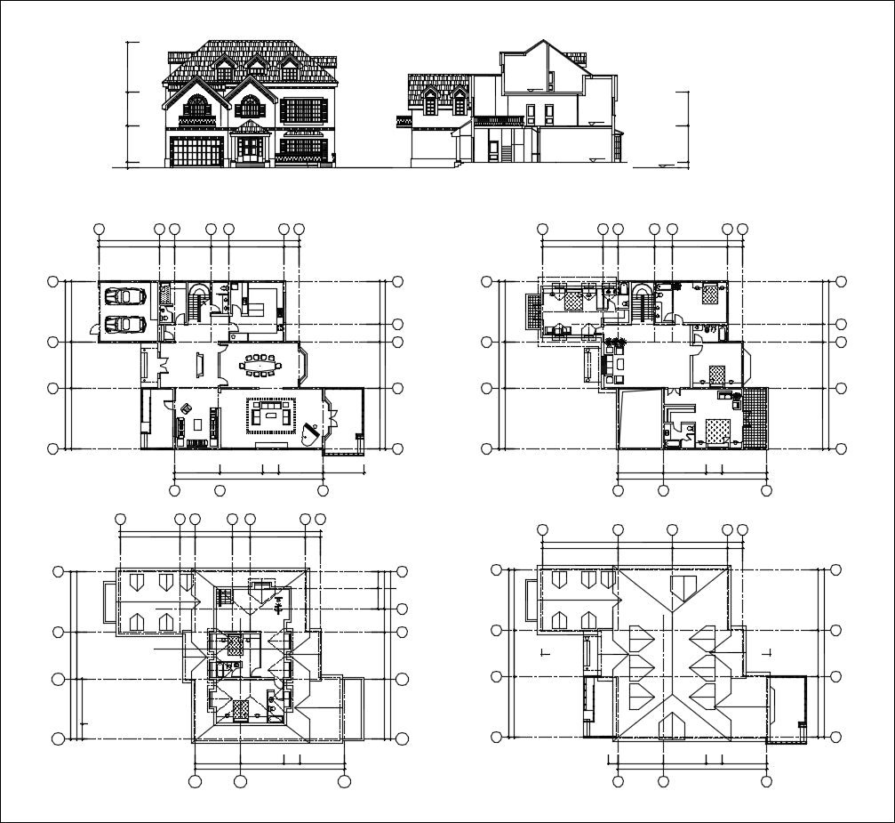 Villa Design CAD Drawings V15