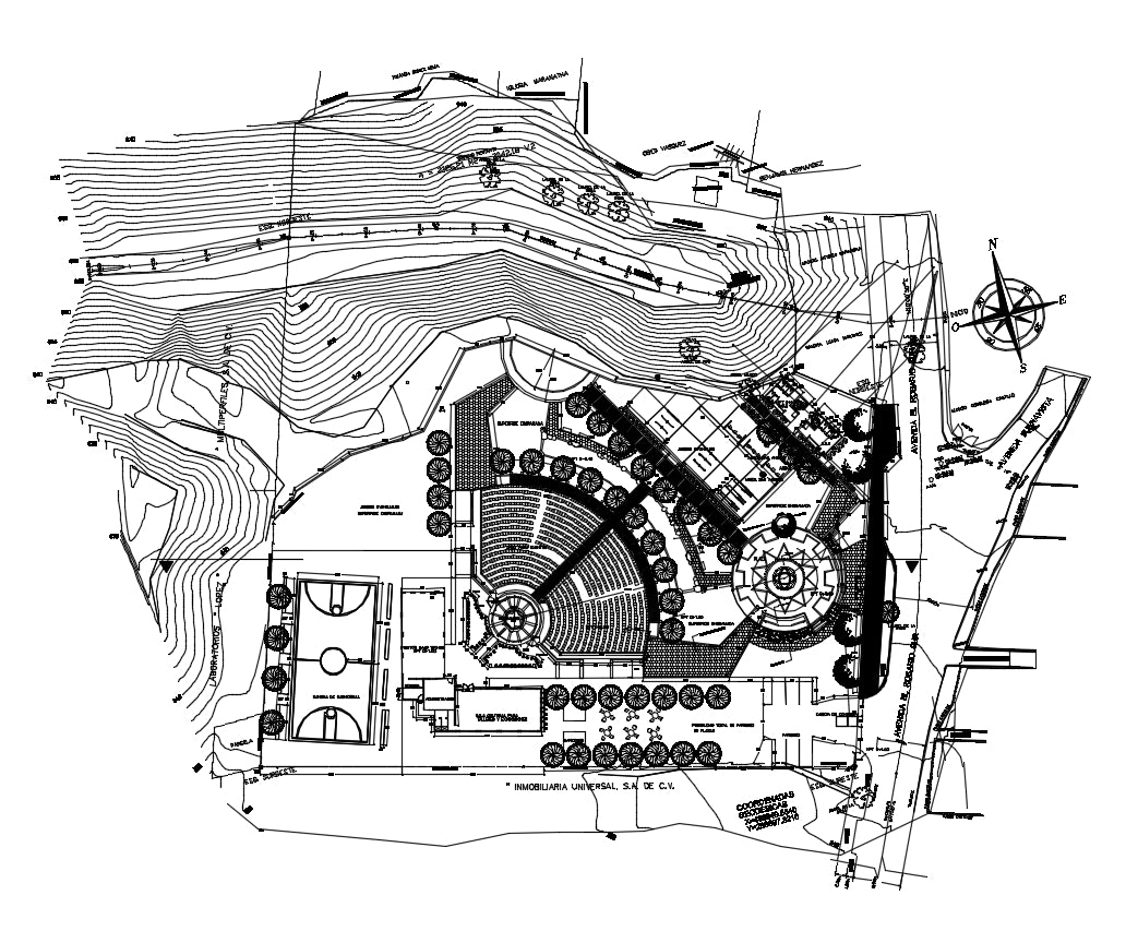 Park Lay-out plan drawing