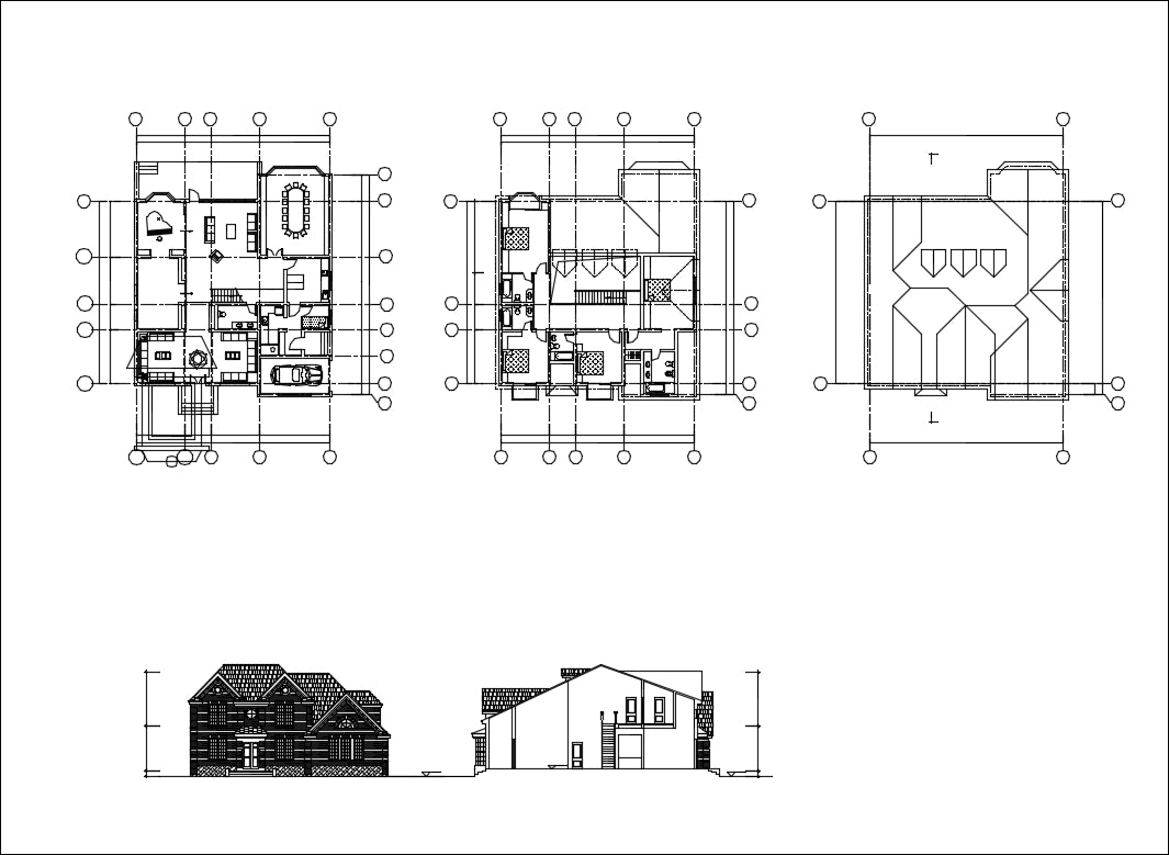 Villa Design CAD Drawings V15