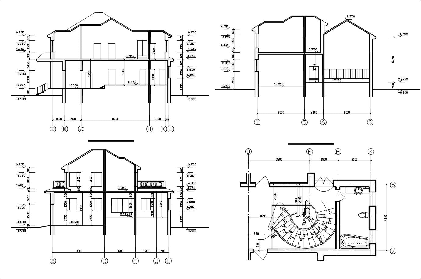 Villa Design CAD Drawings V4