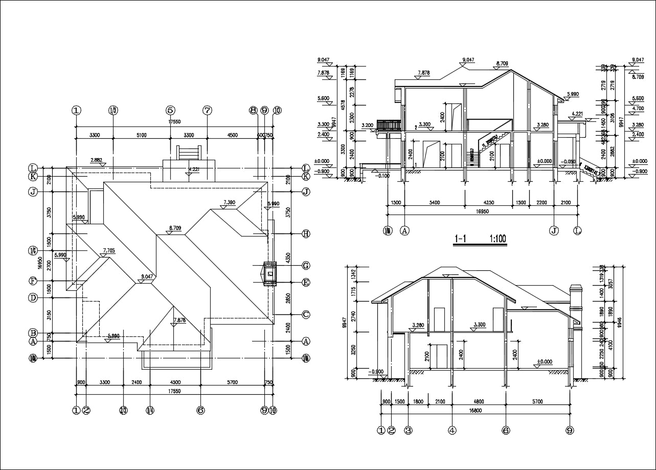 Villa Design CAD Drawings V14