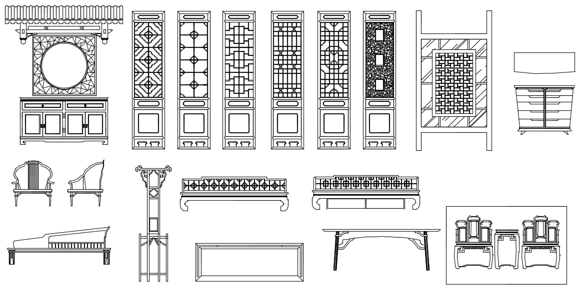 Furniture Block,elevation,details