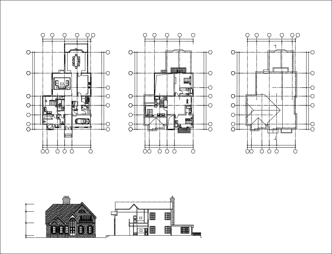 Villa Design CAD Drawings V15