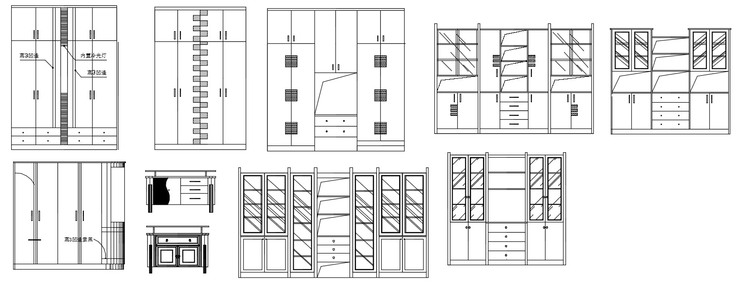 Furniture Block,elevation,details