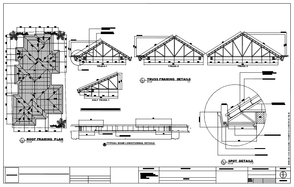 Villa architecture plan and constructions detail