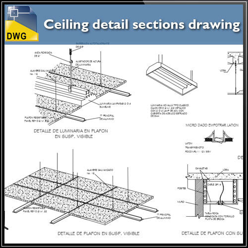 Free Ceiling Detail Sections Drawing Cad Design Free Cad