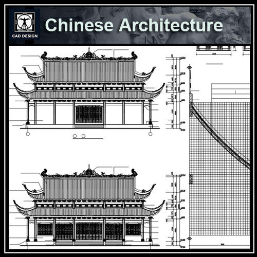 Chinese Architecture CAD Drawings(Grand Hall -Chinese Temple) – CAD