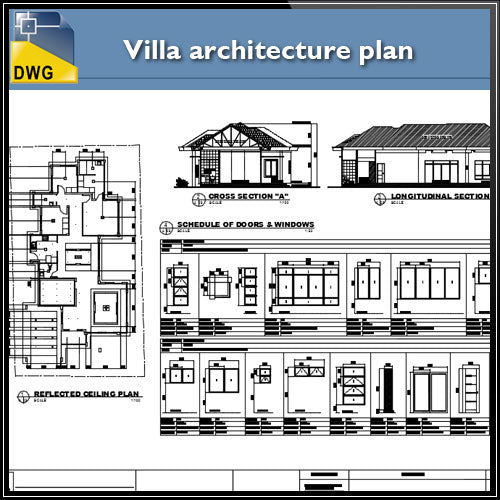 Villa Architecture Plan And Constructions Detail