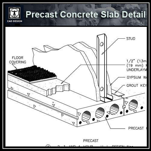 Free Cad Details Precast Concrete Slab Detail Iso Cad Design