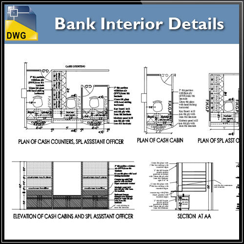 Bank Interior Design Drawings