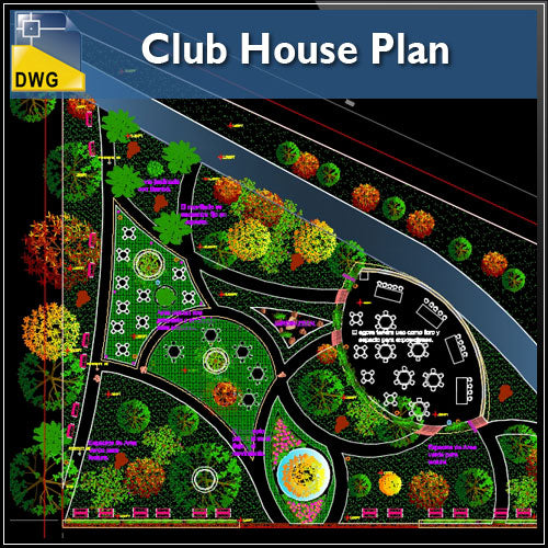 Club House Plan Drawings – CAD Design | Free CAD Blocks,Drawings,Details