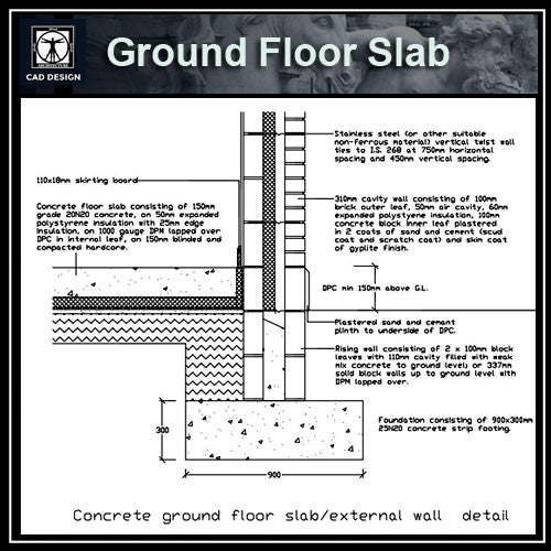 Free Cad Details Ground Floor Slab Cad Design Free Cad Blocks