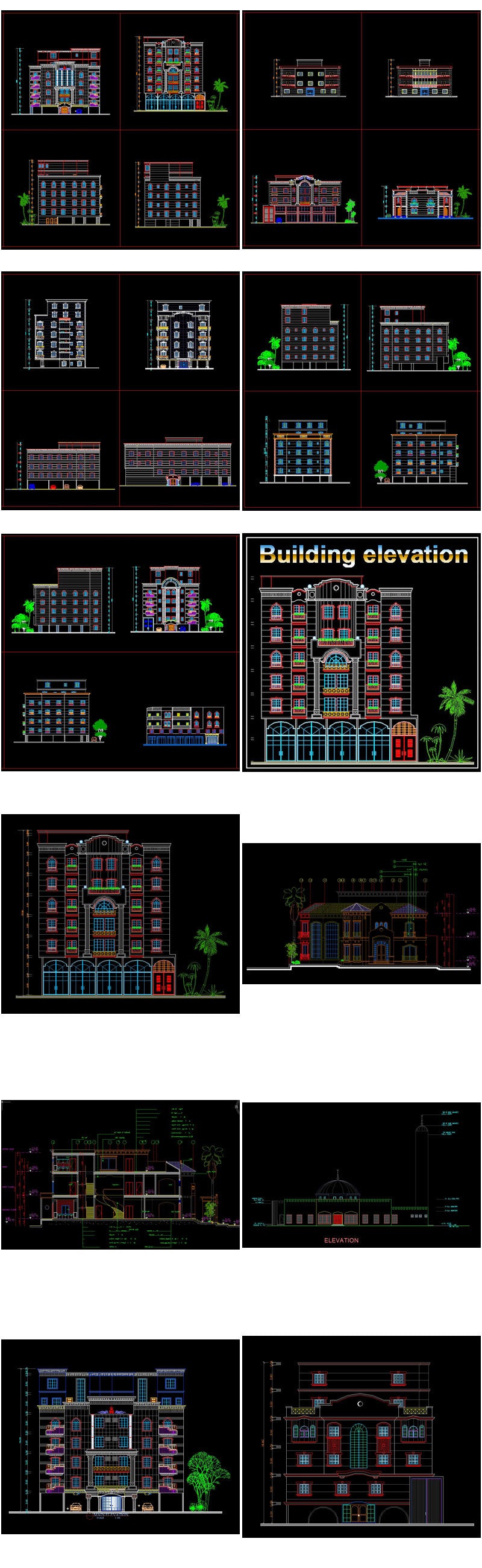 【All Building Elevation CAD Drawing Collections】(Best Collections!!)