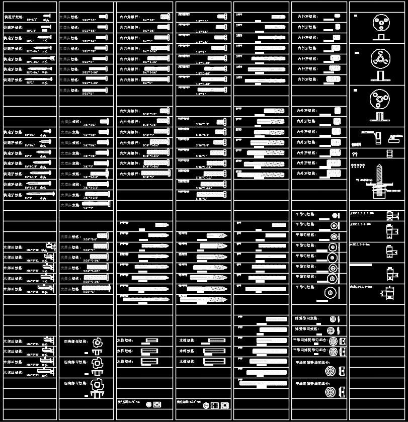 Over 2000 Hardware Accessories CAD Blocks-Home Hardware Accessories,Accessories, Parts & Hardware