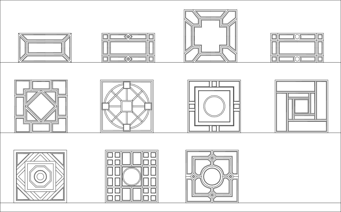 All Chinese Decoration Elements CAD blocks