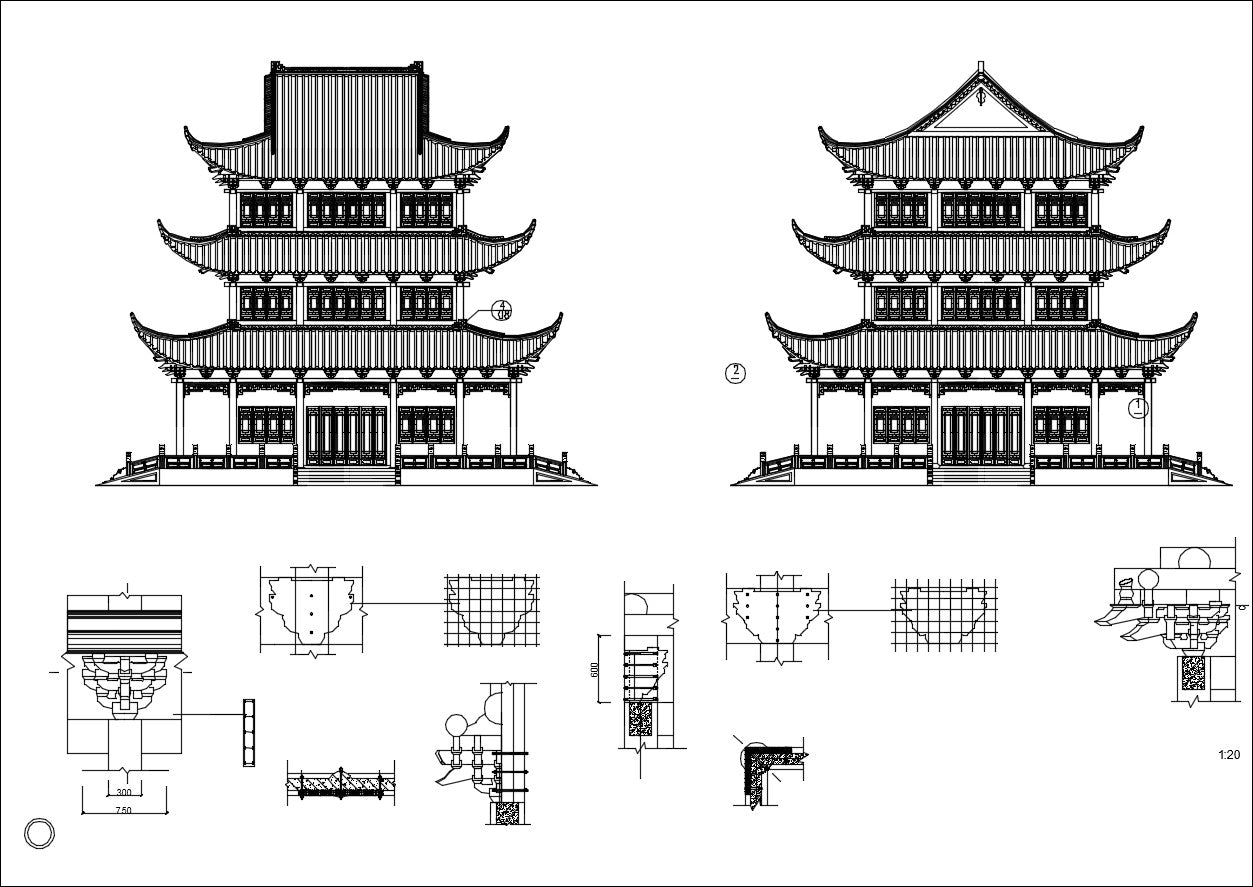 Chinese Architecture CAD Drawings