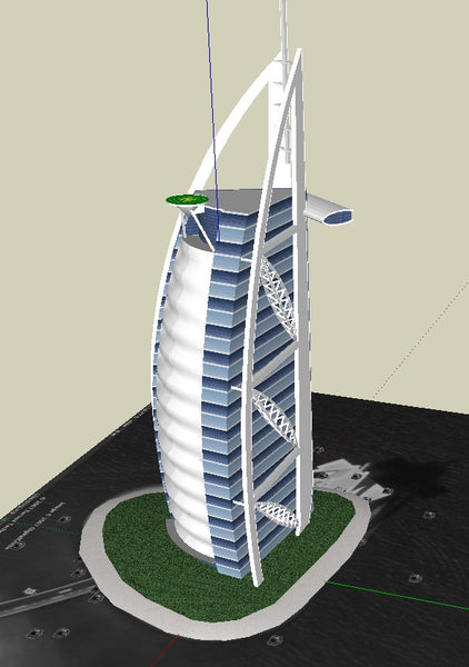 Sketchup 3D Architecture models- Sailboat 3d building dubai – CAD