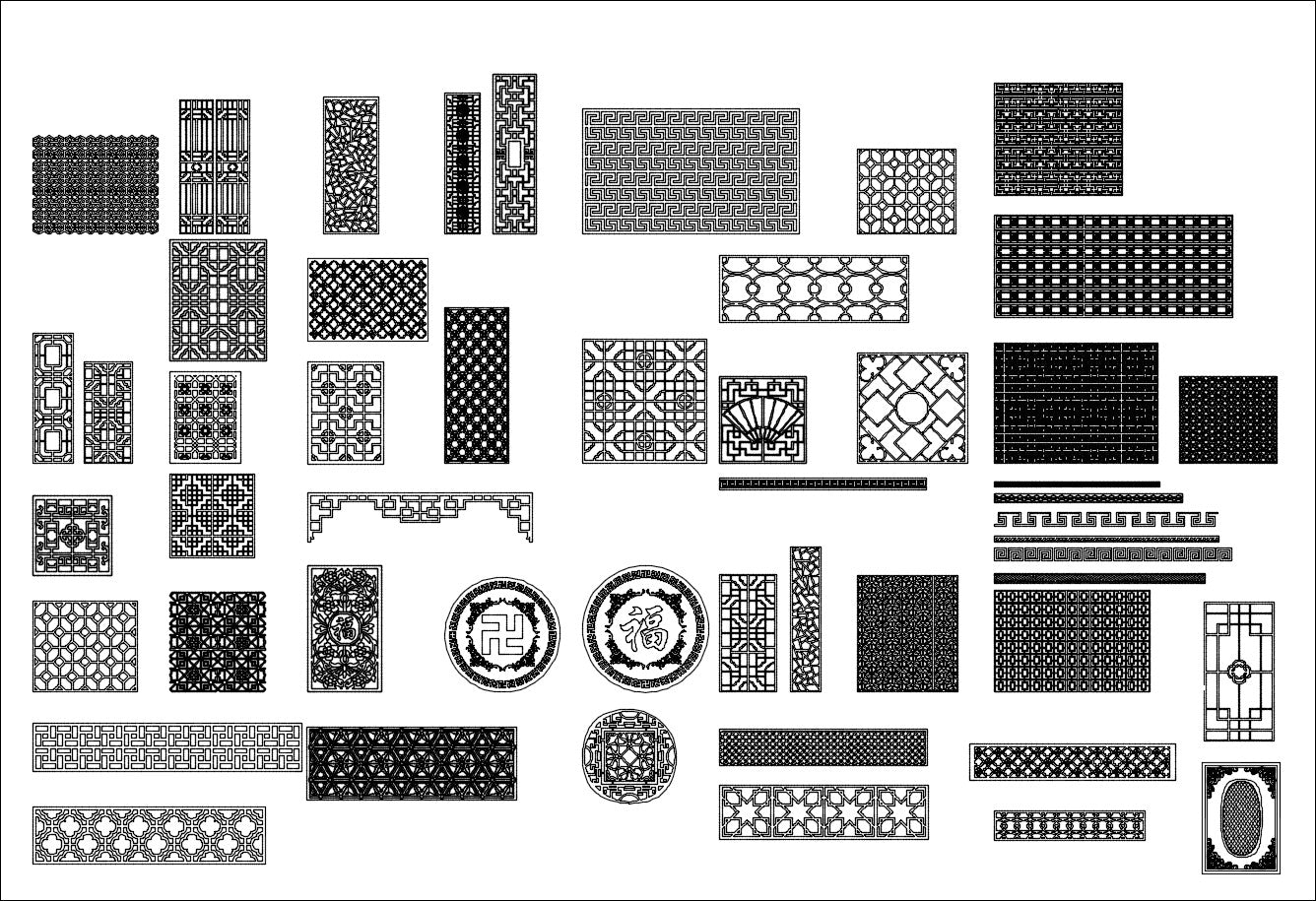 All Chinese Carved CAD Elements V.2