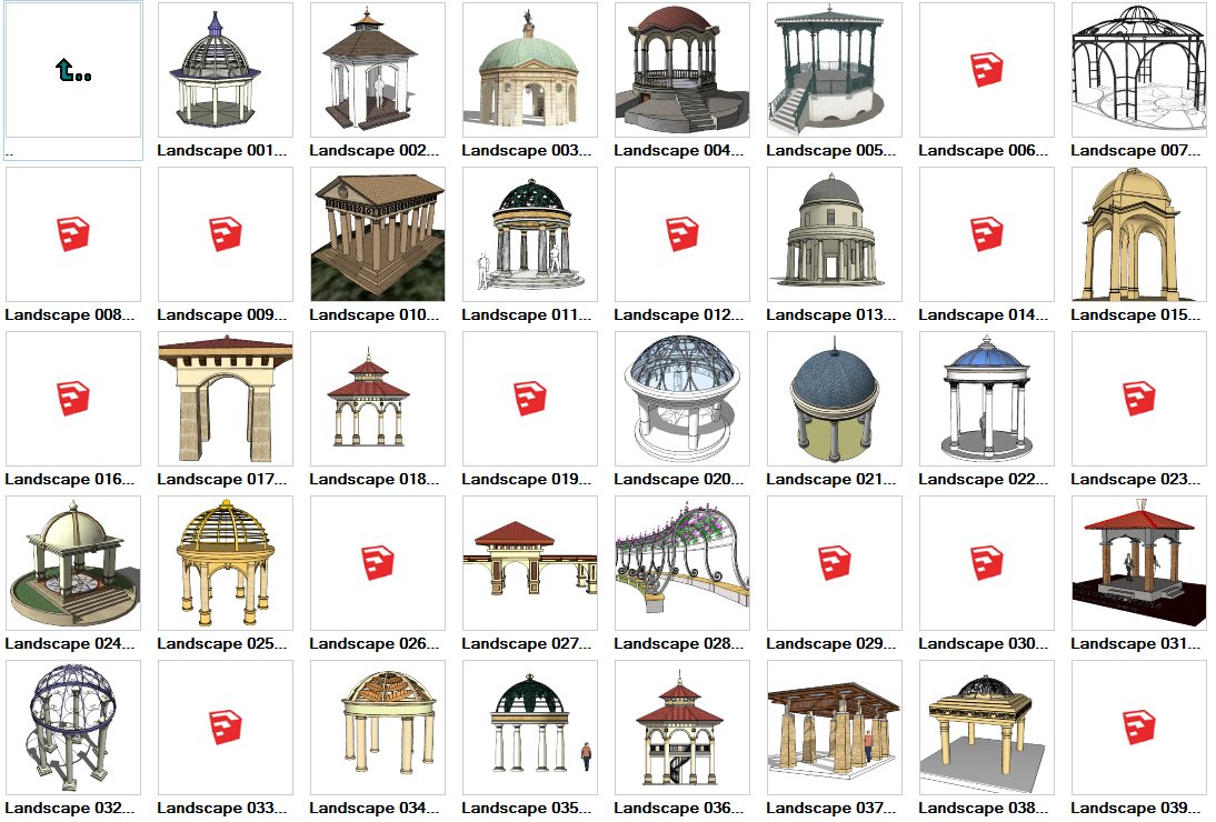 European Pavilion 3D Models-Sketchup 3D Models