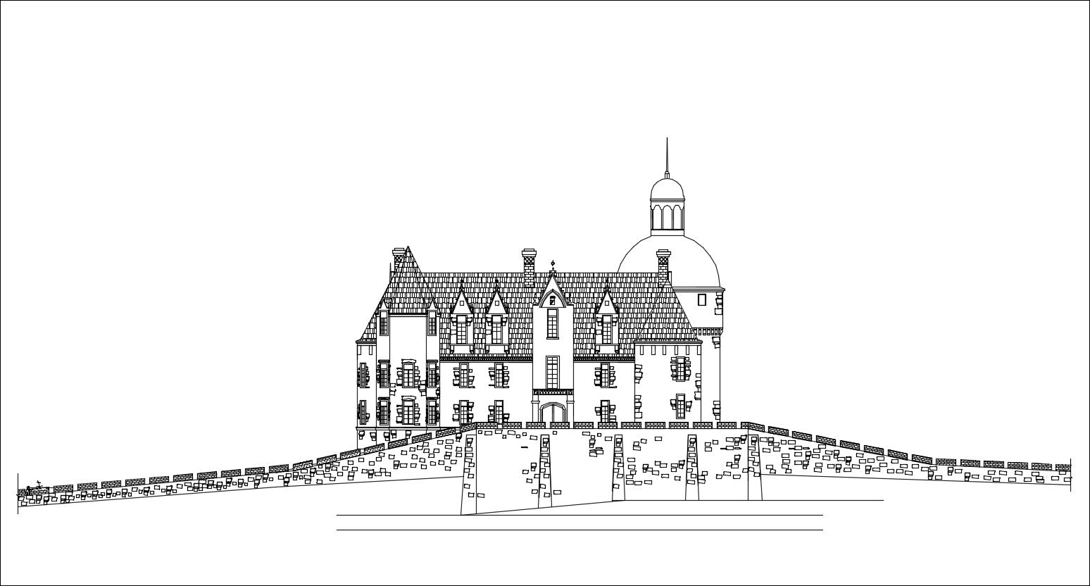 Castle Cad Drawings--Plans,elevation,details