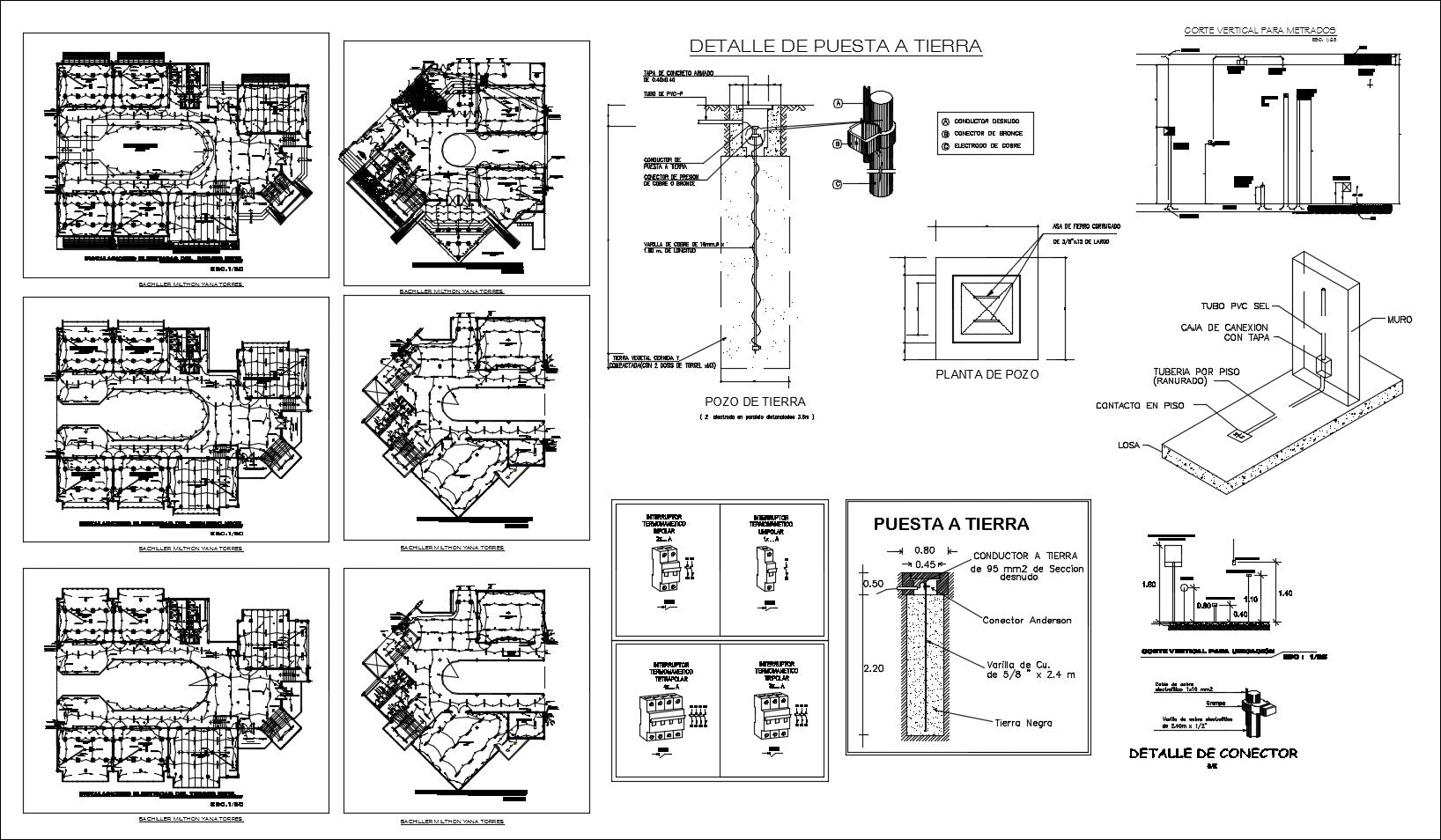Electric Lay-out detail in cad file
