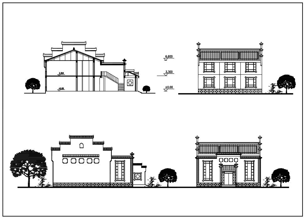 Chinese Architecture CAD Drawing-Chinese Building