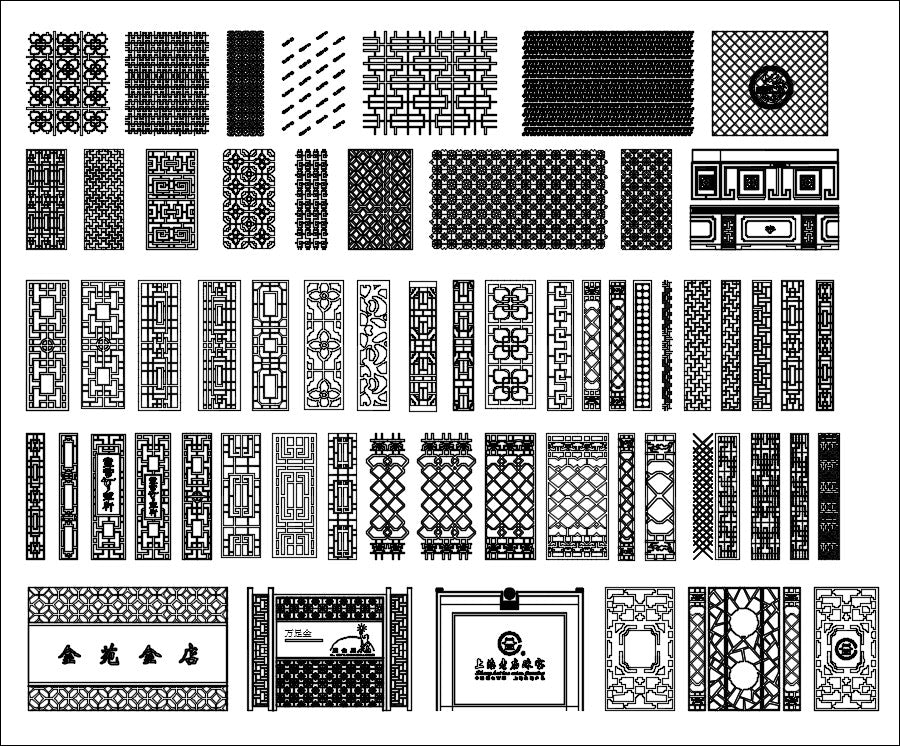 All Chinese Carved CAD Elements V.1