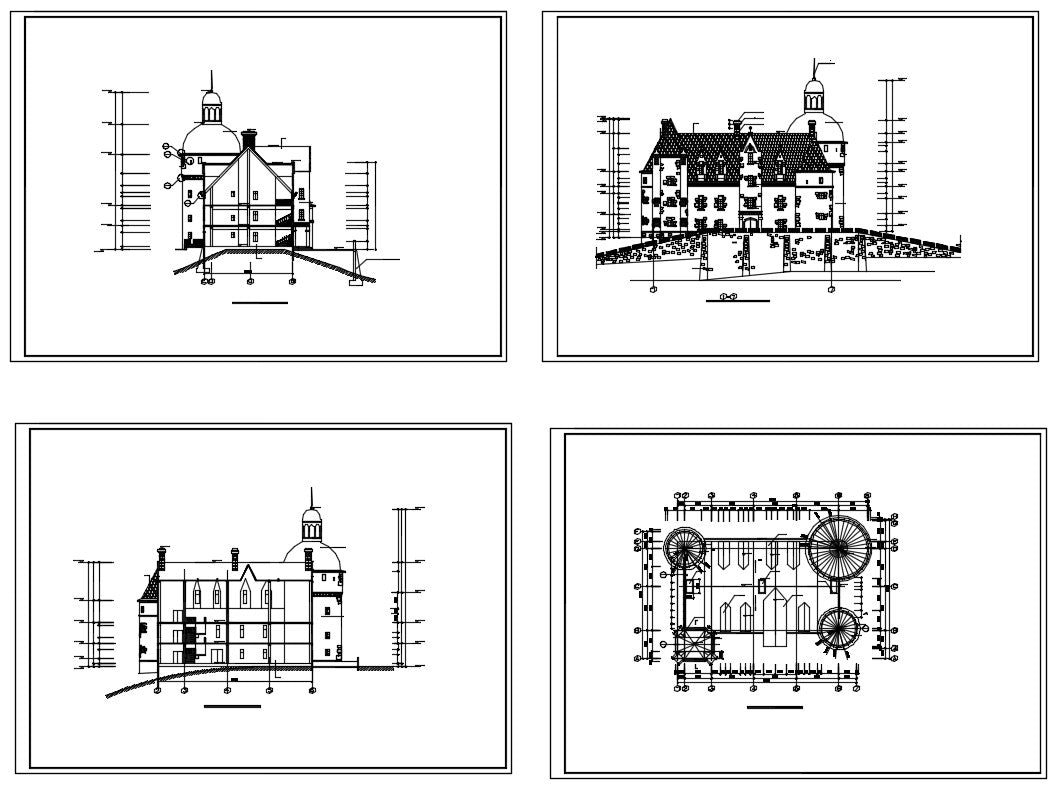 Castle Cad Drawings--Plans,elevation,details
