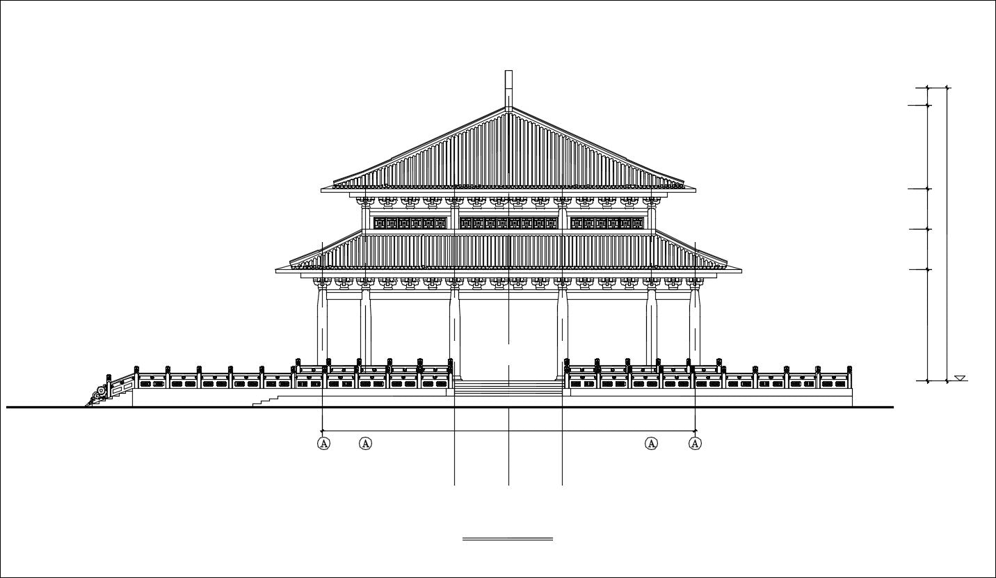  Chinese Architecture CAD Drawings(Grand Hall -Chinese Temple)