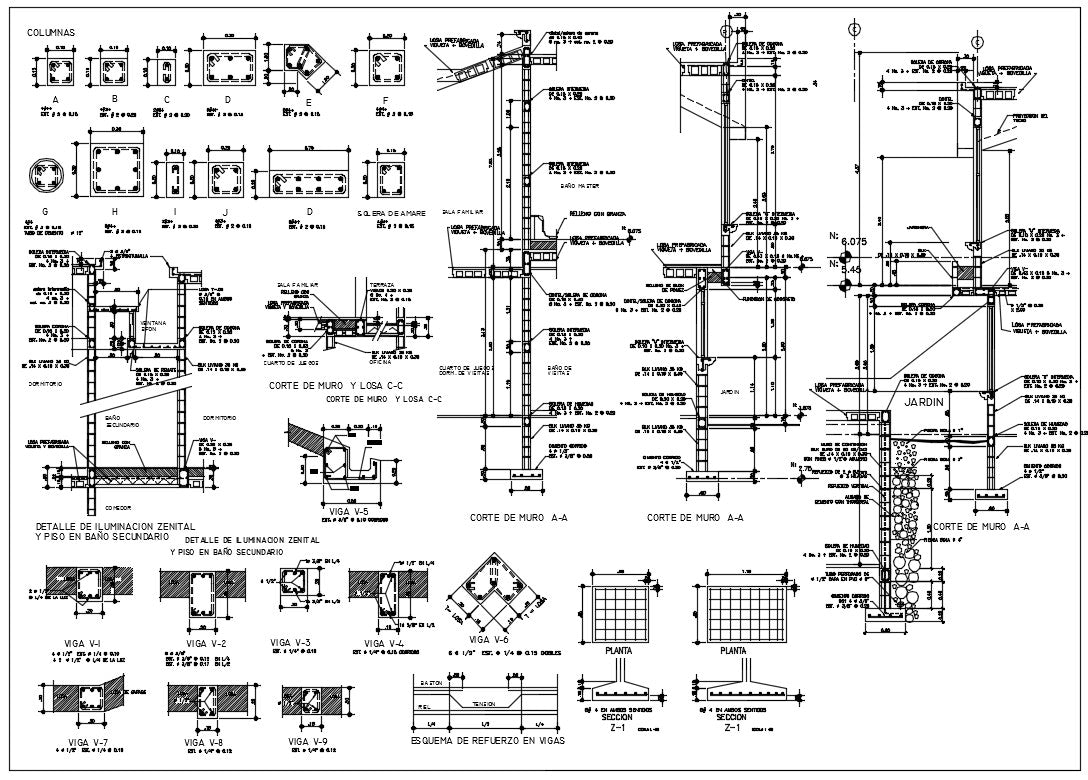 concrete construction details autocad dwg files include various type of steel, structure and rcc detail.