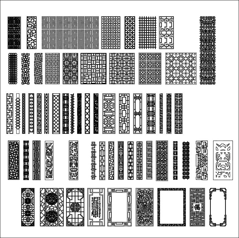 All Chinese Carved CAD Elements V.1